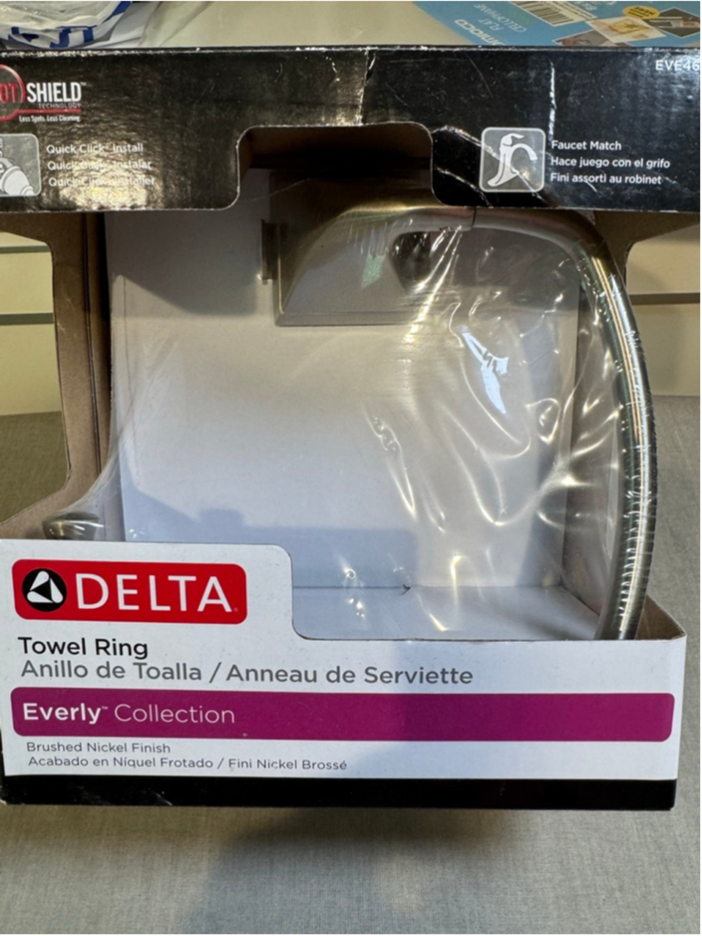 Delta Brushed Nickel Everly Collection Towel Ring